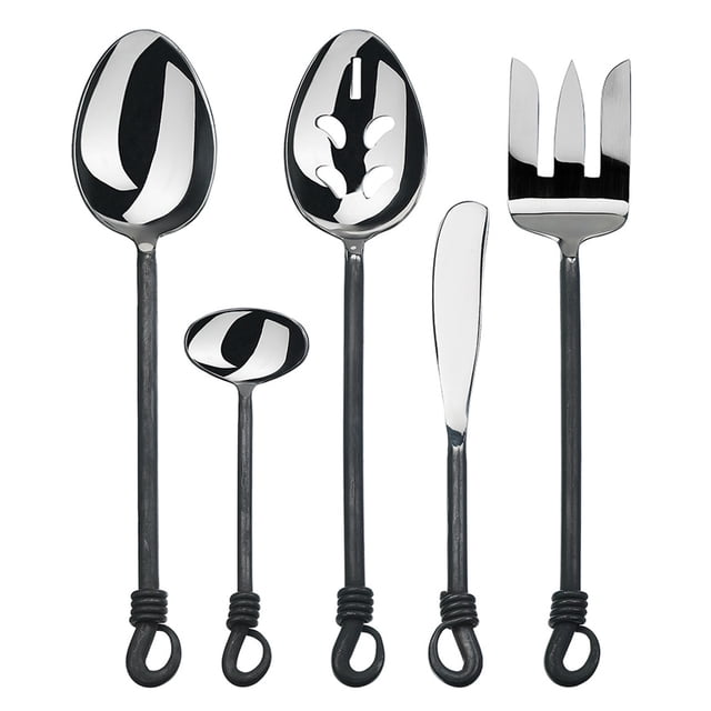 Gourmet Settings Ensemble d'Hôtesse de 5 Pcs Twist and Shout