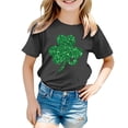 thumbnail image 4 of WEAIXIMIUNG T-Shirts pour Adolescentes 12-14 Ans Tendance Manches Courtes Été Col Rond T-Shirt Coupe Décontractée Basique 8-9 Ans, 4 of 4