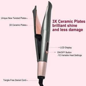 Hair Curling Wand 3/4 Inch Tapered Curling Iron Professional Ceramic Hair Curler Wand Fast Heating Hair Curlers for All Hair
