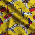 thumbnail image 1 of Soimoi Musical Instruments Print, Silk Fabric, Decor Sewing Fabric by The Yard 42 Inch Wide,Decorative Fabric for Shirts Suits Ties, White,Yellow & Red, 1 of 5