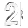 thumbnail image 2 of Dvkptbk Plastic Digital Stickers 3 Inch Silve Modern House Numbers Mailbox Numbers 0-9 Self-Adhesive Street Door Home Address Metal Numbers for Outside or Inside Signs Easy Install Home Decor, 2 of 2