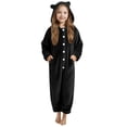 thumbnail image 1 of Pyjama d'Hiver pour Filles Combinaison à Capuche à Manches Longues pour Filles Pyjama Uni pour Chaleur Hivernale Décontractée Combinaison à Manches Longues, 1 of 6