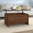 thumbnail image 1 of vidaXL Coffee Table Brown Oak 80x55.5x41.5 cm Engineered Wood, 1 of 5