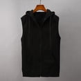 thumbnail image 2 of Mode Hommes Gilet Sans Manches à Capuche Veste Slim Blouse Hauts Chemise, 2 of 8