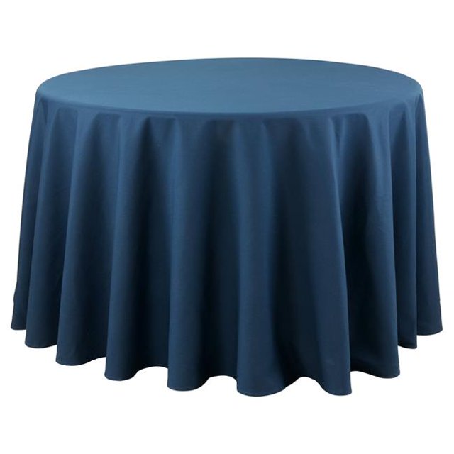 SARO 321.NB72R 72 in. Collection Casual Design Everyday Tablecloth Navy Blue
