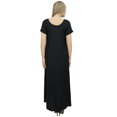thumbnail image 3 of Bimba Women's Asymmetrical Hem Black Summer Maxi Pockets Dress With Scarf-12, 3 of 9