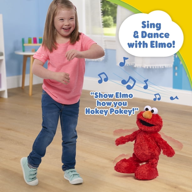 Sesame Street Hokey Pokey Elmo Plush with Music and Motion, 36 cm