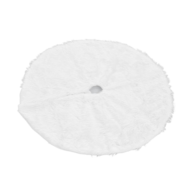 Christmas Tree Skirt Decorations, Snowy White Xmas Tree Skirt For Party Decoration For Holiday For Christmas