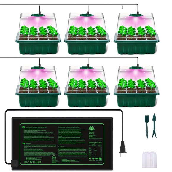 Seedling Heat Mat 10" X 20.75" - Warm Hydroponic Heating Pad for Germination, Indoor Gardening, Greenhouse, Greenhouse Heating, Compact Heat Mat, Sturdy Gardening Accessory, Warm Germination Mat