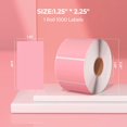 thumbnail image 3 of HAHDAXIA Thermal Printer Labels, 2.25'x1.25', Pink, 1000 Labels/Roll, Single Pack, 3 of 6