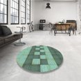 thumbnail image 4 of Ahgly Company Tapis d'Intérieur Lavable en Machine Carré Vert Mer Profonde, 3 Pieds Carré, 4 of 7