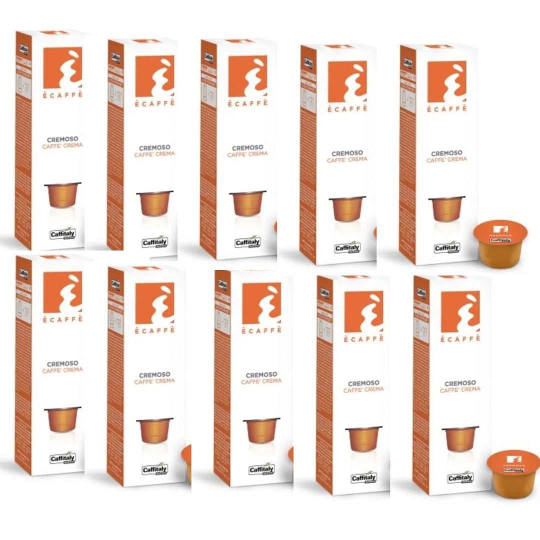 Caffitaly Ecaffe Cremoso Caffe Crema 100Capsules ( 10 PACK )