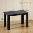 thumbnail image 3 of HOMCOM Table à Manger Moderne de 47 Pouces pour 4 à 6 Personnes avec Effet Bois, Noir, 3 of 10