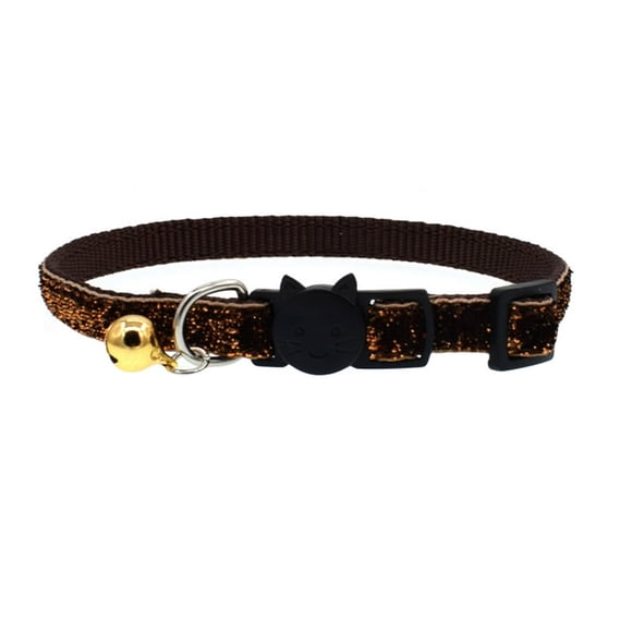 EIGTHTAIL Glitter Kitten Collar with Bell Adjustable and Fashionable Pet Supply Sparkling Necklace for Cats