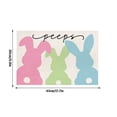 thumbnail image 4 of RKSTN Décorations de Pâques Serviette Lapin de Pâques Drapeau de Table Ensemble de 5 Pcs Lin Imprimé de Pâques Imitation Isolation Thermique Napperon de Table Serviette de Table (4 * Serviette+1 * Drapeau de Table), 4 of 8