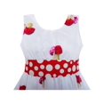 thumbnail image 4 of Robe Fille Champignon Fleur Herbe Imprimé Pois Ceinture Rouge 6 Ans, 4 of 4