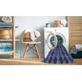 thumbnail image 2 of Ahgly Company Tapis d'Intérieur Ronds Transitionnels Bleus Lavables à la Machine, 3 Pieds Rond, 2 of 7