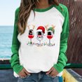 thumbnail image 2 of HKEJIAOI Femme T-Shirt à Manches Longues à Col Rond avec Imprimé de Verre de Vin de Noël, Coupe Décontractée, Joyeux Noël, 2 of 6