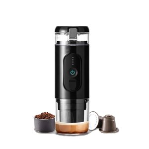 Portable Coffee Maker Travel Coffee Machine Compatible With Capsule And Coffee Powder USB Charging For Outdoor Car Office ,Portable