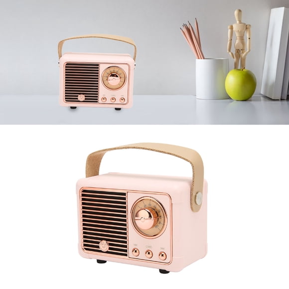 Haut-parleur Vintage Portable avec Stéréo Hi-Fi, Transmission Rapide BT 5.0, Faible Consommation d'Énergie, Son Surround à 360 Degrés pour la Maison et l'Extérieur