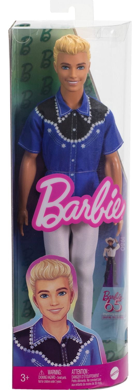 Barbie Fashionistas Ken Poupée226, blonde, look western, 65eanniv.