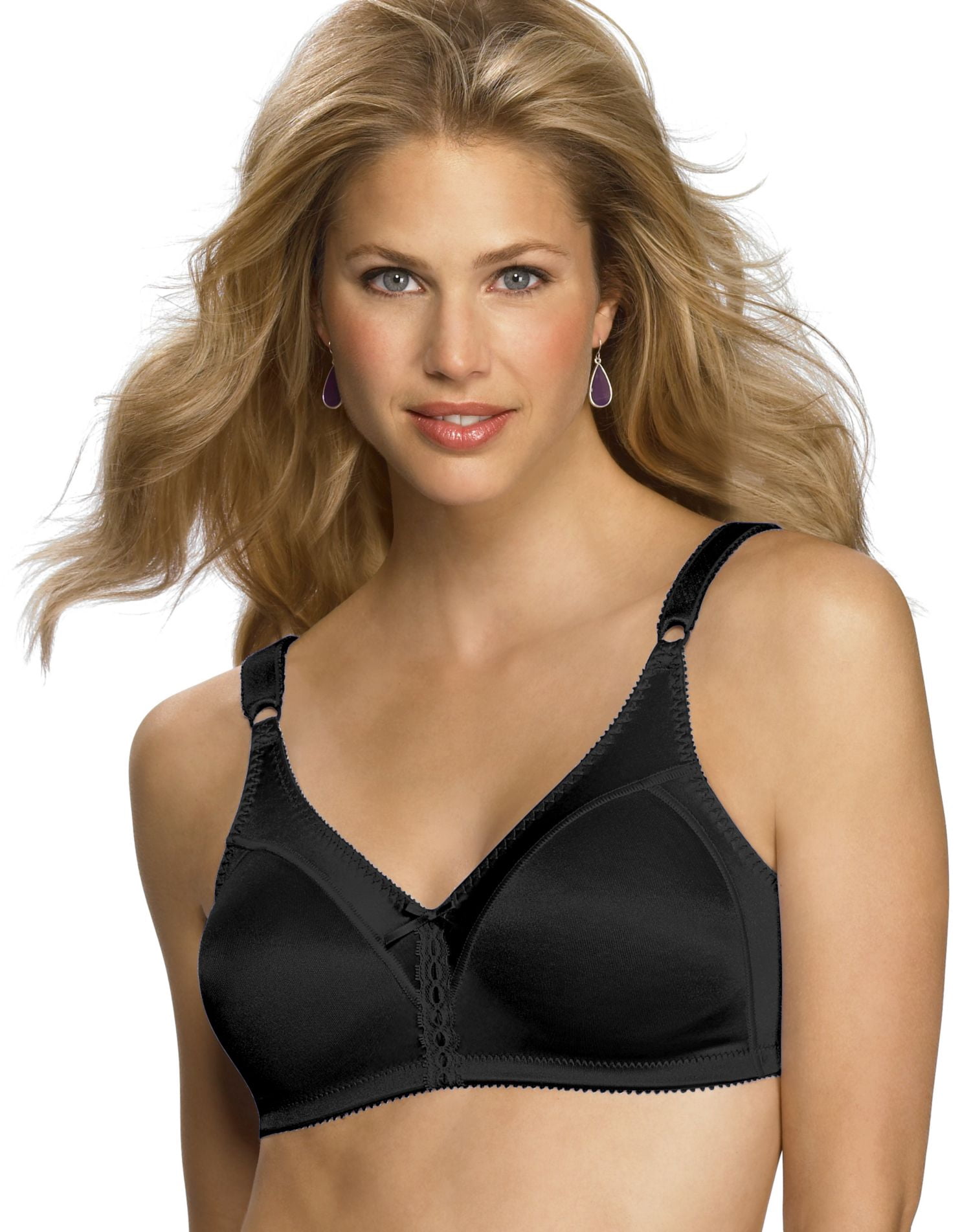 Bali Soutien-Gorge Sans Armatures Double Support pour Femmes - Article à Succès, 40D, Noir