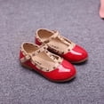 thumbnail image 5 of JDQJBZ Sandales pour Fille à Clous Couleur Unie Bout Rond Boucle Danse Performance Chaussures de Princesse Été, 5 of 5