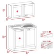 thumbnail image 3 of FM FURNITURE Perseus Countertop Engineered Wood Cabinet Set in Black, 3 of 8