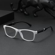 Lightweight Black Frame Reading Glasses for Men Women with Clear Resin Lenses Daily Reading Vision Support