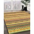 thumbnail image 2 of Ahgly Company Tapis d'Intérieur Rectangulaire Abstrait Doré Brun Jaune Tapis de Zone Abstrait, 7 Pieds x 9 Pieds, 2 of 6