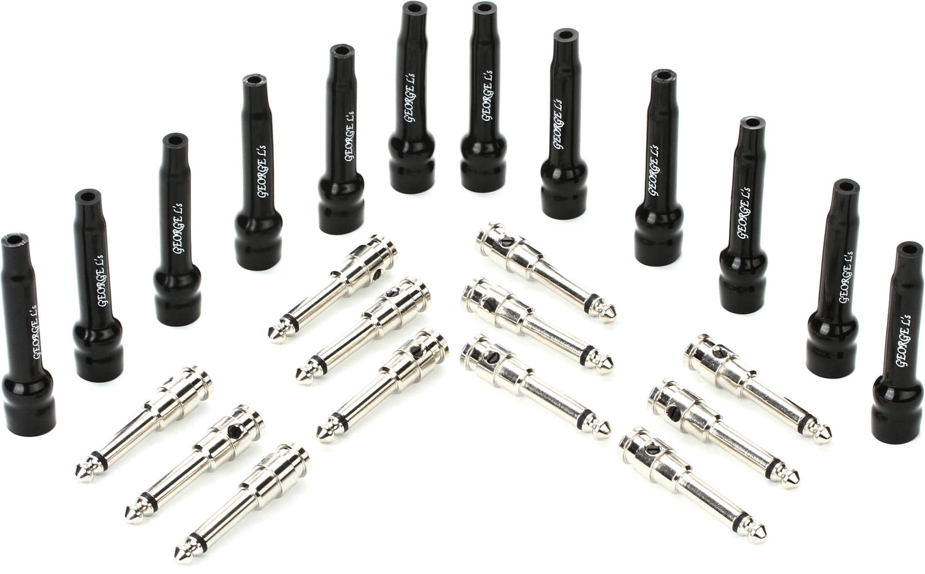 George Ls.155 Connecteur de Guitare - Nickel, Droit Lot de 12