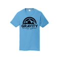 thumbnail image 1 of Gravity Outdoor Co. T-Shirt de Performance pour Jeunes - Logo Noir - Aqua - Petit, 1 of 2
