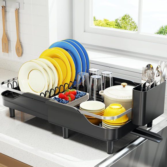 Urackify Dish Drying Rack for Kitchen Counter, Ex
