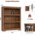 thumbnail image 4 of Modern MDF Bookshelf - 3 Tier Farmhouse Bookcase with Adjustable Open Shelves, Sturdy Storage Rack for Home Office, Study, Library, Living Room, Space-Saving, Easy Assembly, 3 Layers, W800, 4 of 6
