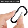 thumbnail image 3 of GOGO 60PCS D-shaped Carabiner with Spring Snap Hooks, 2 Inch Carabiner Clip Key Holders - Assorted, 3 of 7