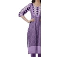 thumbnail image 4 of Moomaya Robes Indiennes pour Femmes Décontractées d'Été Imprimées Manches 3/4 Longue Kurta, 4 of 6