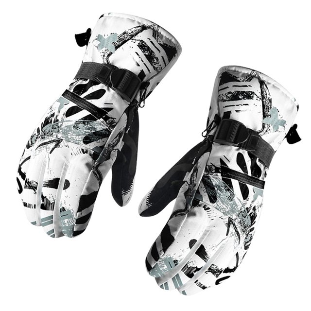 Ski Mittens Winter Warm Fluffy Thicken G-loves Waterproof Cold-proof Windproof Mitten Motorcycle Riding Mitens Touching Screen Cotton Mittens