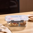 thumbnail image 4 of Mainstays Rectangle Glass Food Storage Container with Divider 1.3 L, 4 of 7