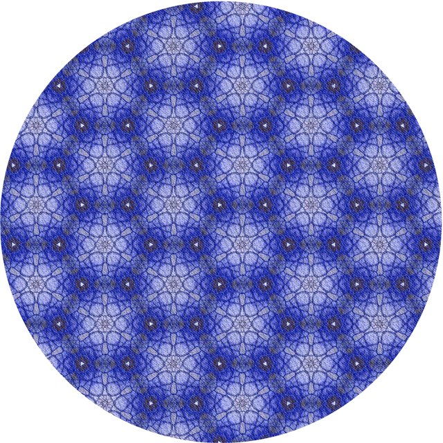 Ahgly Tapis Rond Lavable en Machine Intérieur Transitionnel Bleu Ciel, 4 Pieds Rond