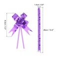 thumbnail image 2 of Unique Bargains 3.3inch Pull Bows Gift Wrapping Pull Bow Heart Pattern Baskets Present Bows Ribbon Purple 100 Pcs, 2 of 6