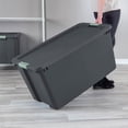 thumbnail image 4 of Sterilite 16 Pack 45 Gallon Wheeled Latch Tote, Stackable Plastic Storage Bin, 4 of 8