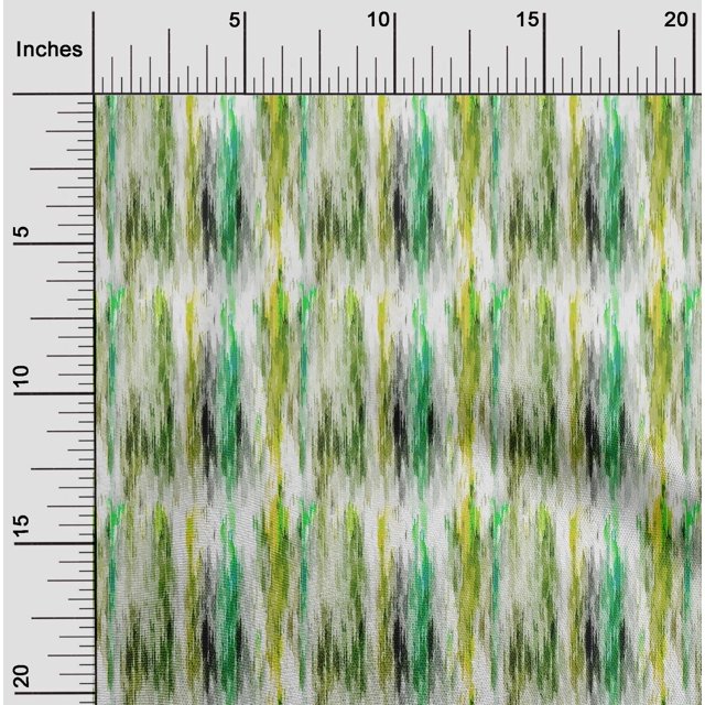 oneOone Viscose Chiffon Green Fabric Liquid Drip Abstract Craft Projects Decor Fabric Printed By The Yard 42 Inch Wide