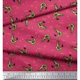 thumbnail image 2 of Soimoi Polyester Crepe Fabric Circle,Dot & Prawns Ocean Printed Craft Fabric by The Yard 42 Inch Wide, 2 of 4