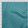 thumbnail image 4 of oneOone Rayon Teal Blue Fabric Floral Sewing Craft Projects Fabric Prints By Yard 56 Inch Wide, 4 of 5