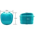 thumbnail image 4 of Étui pour Prothèses, Gobelet pour Prothèses avec Passoire, Boîte de Rangement pour Fausses Dents avec Panier, Filet, Contenant, Support pour Voyage, Nettoyage du Rétention (Bleu Pâle), 4 of 8