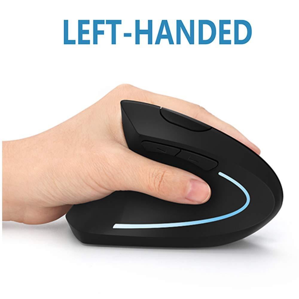 Left Handed Mouse, Lekvey 2.4G Wireless Hand Ergonomic Vertical Mouse...