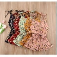 thumbnail image 1 of Barboteuses Douces pour Bébés Filles, Salopettes à Imprimé Floral, Sans Manches, en Mousseline, 1 of 5