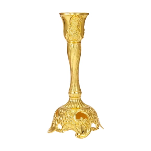 Siruishop Porte-Bougie Centre de Table Chandelier pour Souper Cadeau de la Saint-Valentin Fête Or