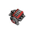 thumbnail image 3 of Yinanstore Miniature Engine Model ,Ornament ,1:64 Scene Decoration, Realistic Workshop Equipment Workshop Repair Prop Garage Scene Model Style F, 3 of 8