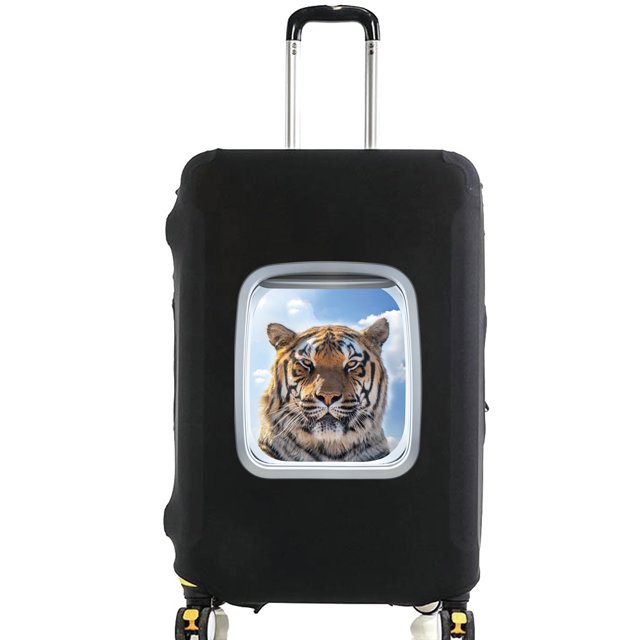 Animal Series Printed Pattern Travel Essentials Bag with 18-32 Inch Capacity Travel Accessories Trolley Case Protective Cover 8animal 050 S